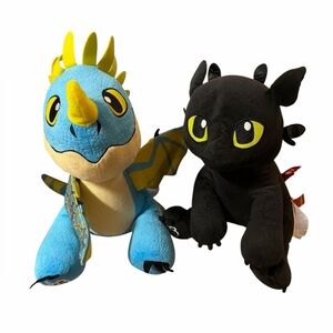 Build A Bear How to Train Your Dragon Toothless Stormfly Plush Bundle Dreamworks